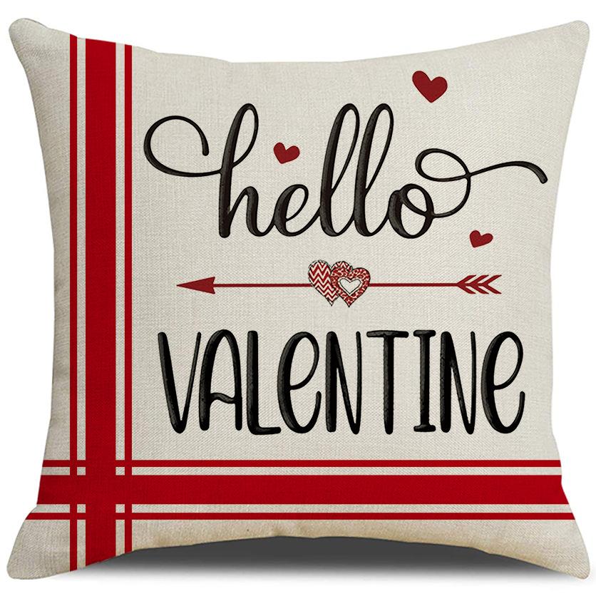 Valentine's Day Pillowcase New Black and White Plaid Love Villain Cushion Pillowcase Home Sofa Pillowcase
