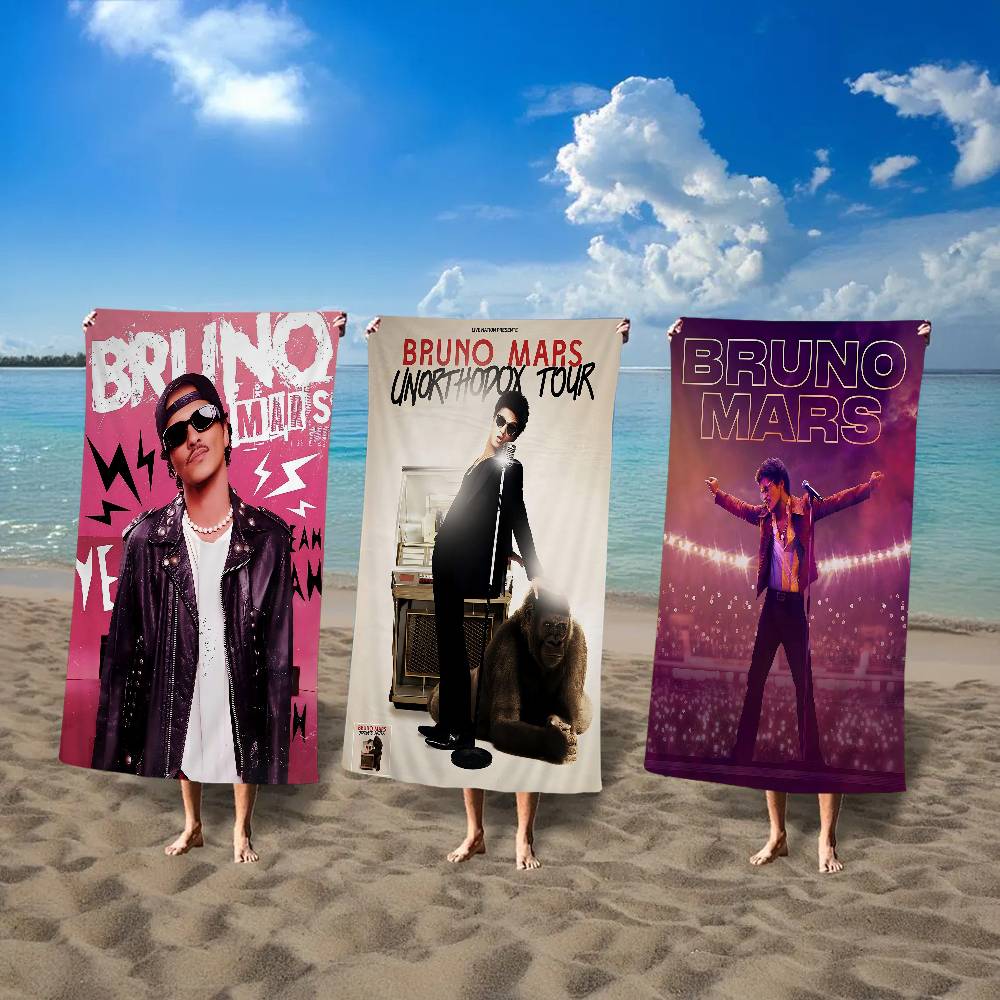 Ka Chen Muda White Singer B-Bruno M-Mars Microfiber Blanket Quick Drying Beach Towels Oversized Printing Super Absorbent Pool Towel Blanket