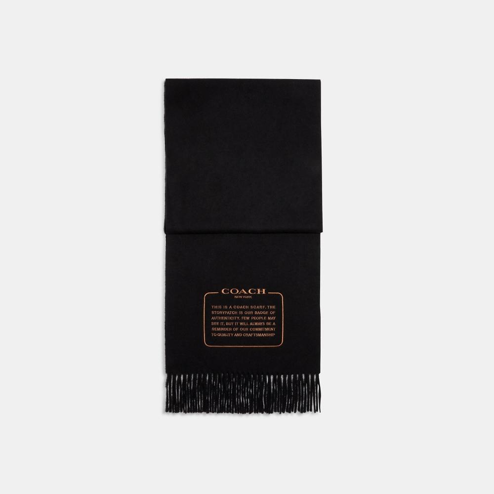 

Coach Embroidered Patch Cashmere Muffler Black One Size