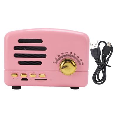Retro Lautsprecher Tragbar Bluetooth Wiederaufladbar Geräuschunterdrückung Niedlicher Vintage Lautsprecher für Schlafzimmer