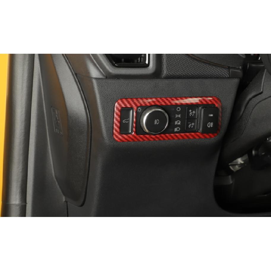 Head Light Switch Cover Trim for Ford Bronco Sport -2025 Red Carbon Fiber