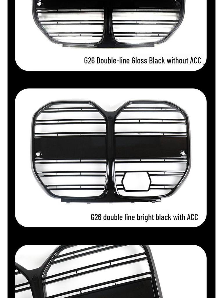 BMW 4 Series G22/G26 M4 Style Gloss Black Carbon Fiber Front Grille with ACC Compatibility