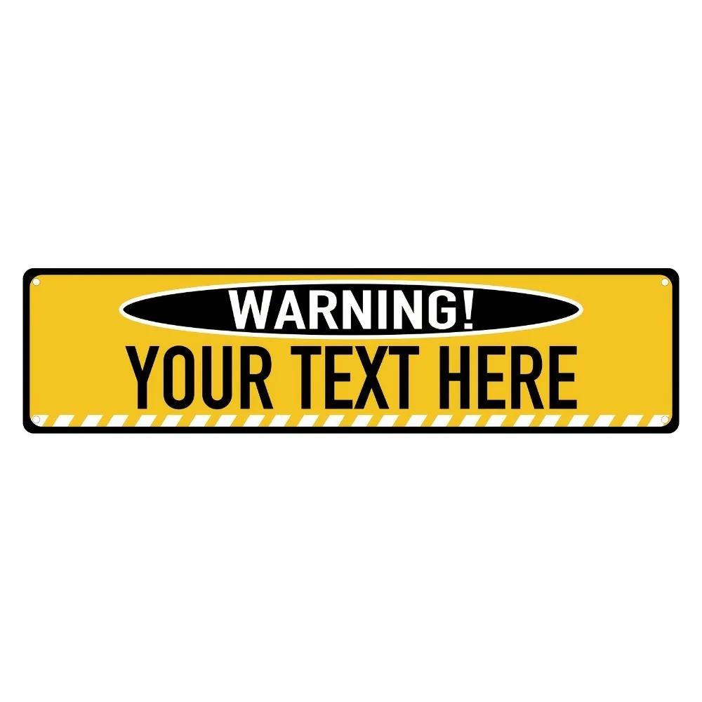 Vintage Aluminum Street Sign - Custom Warning Caution, Outdoor Wall Art, Personalized Gift