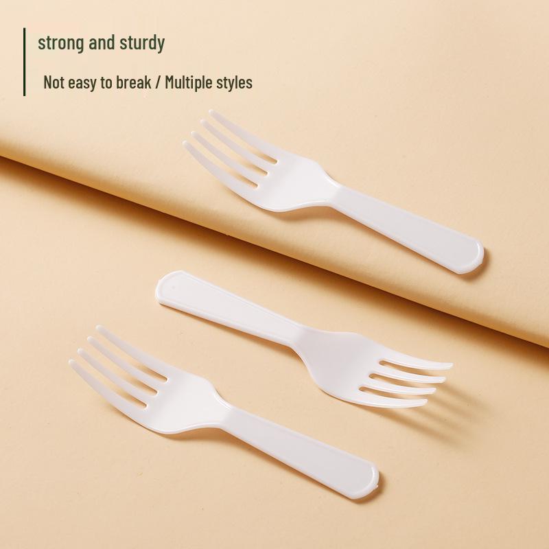 Corn Starch Biodegradable Cutlery Set: Thick Food-Grade Knife & Fork for Takeaway, Pizza & Dessert