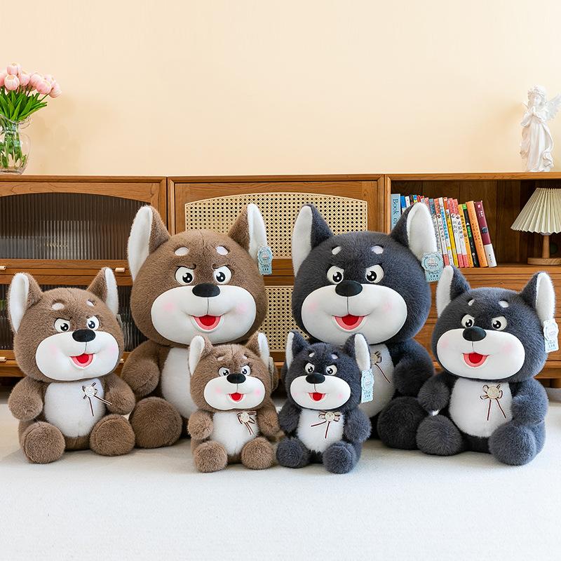 New Sitting Version Husky Doll Cute Two Ha Plush Toy Girls Sleeping Rag Doll Children's Birthday Gift