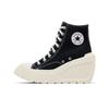 Converse Womens Chuck 70 De Luxe Wedge 'Black Egret' (women's sizes) Black / Black / Egret Canvas Shoes A06478C