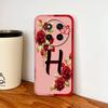 For Honor Magic 7 Lite Case For Magic 8 Lite Rose Letters Soft Phone Back Cover For Magic7 Magic8 Lite Liquid Silicone Fundas