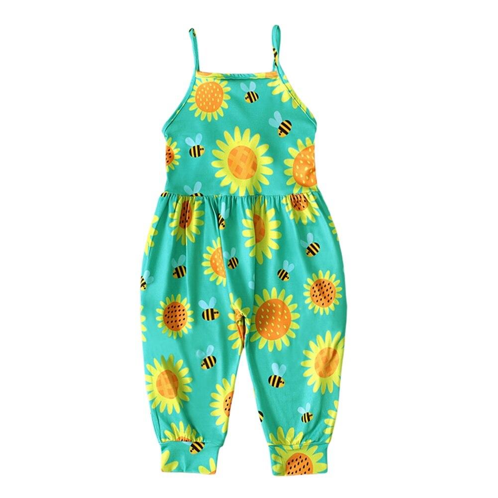 Girls Sling Strapless One-piece Romper