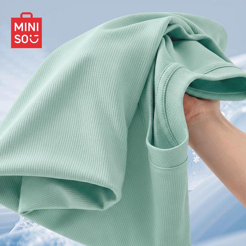 MINISO Herren Quick-Dry Atmungsaktives Kurzarm-T-Shirt