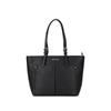 MICHAEL KORS Jet Set Fashionable Casual Solid Color Logo Polyurethane Tote Bag Shopping Bag Handbag Medium Women's Black