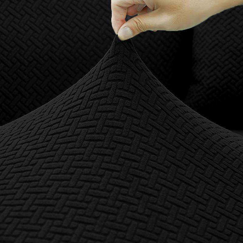 1 PC Jacquard Sofa Slipcover Twill Pattern Elastic Sofa Covers Furniture Protector For Bedroom Office Living Room Home Decor