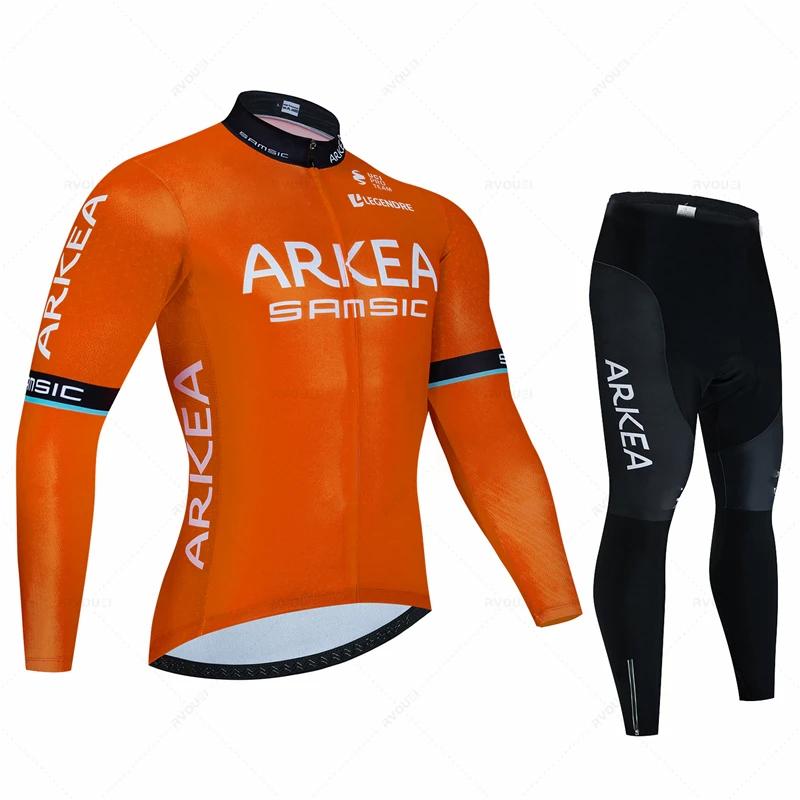 Men Bike Suit 19D Gel Pad Pants Autumn MTB Maillot Ciclismo Clothing Bicycle Uniform 2026 Long Sleeved Autumn Breathable Cycling Suit Set