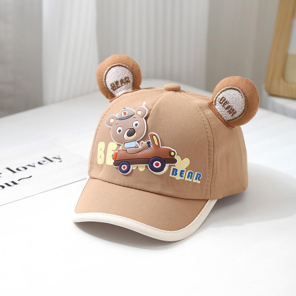 

Cute Bear Children Baseball Hat Cartoon Kids Duckbill Hat 1-3Year Boys Girls Outdoor Sunshade Visors Spring Baby Duck Tongue Cap 40-50CM