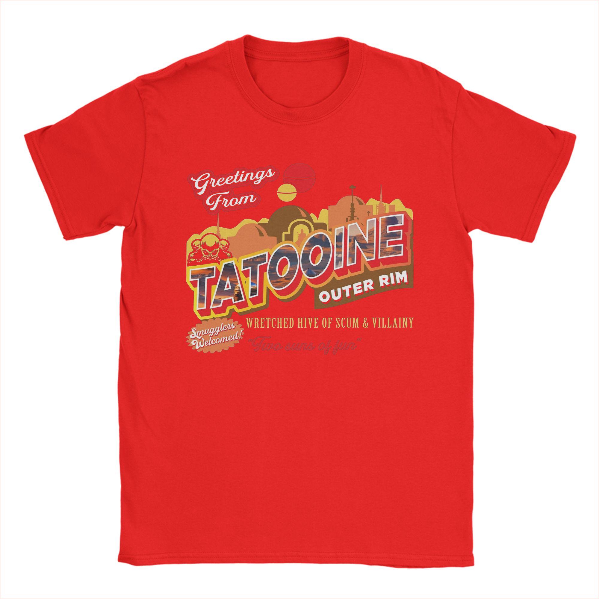 

Greetings From Tatooine Dks T Shirts for Men 100 Cotton Vintage TShirts Tee Shirt Short Sleeve Clothes New Arrival S