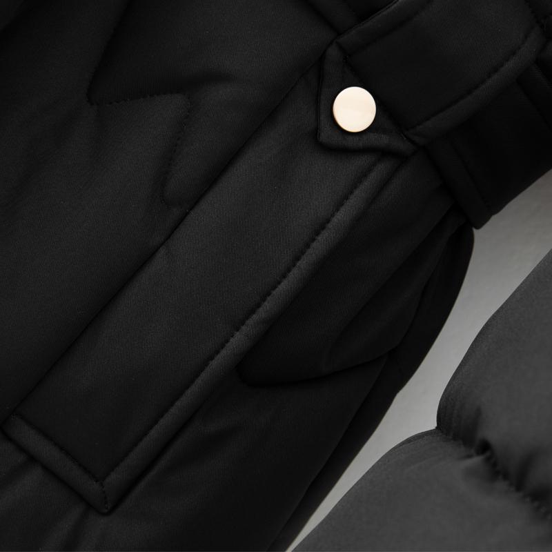 Sleeves Detachable Fashion Woman Parkas Winter Long Coats With Belt Hooded Thick Female Jackets