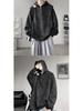 Men's Plus Size Trendy Tie-Dye Half-Zip Hooded Sweatshirt - Autumn/Winter Niche Design