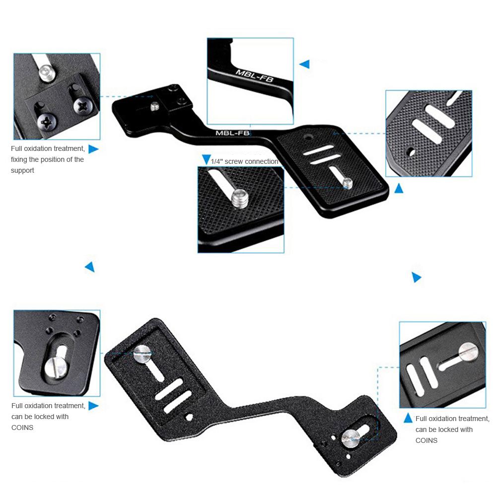Aluminiumlegierung Kamera Blitzlicht Stativhalterung mit Dual 1 4in Schraube für DSLR Ständeraufnahme
