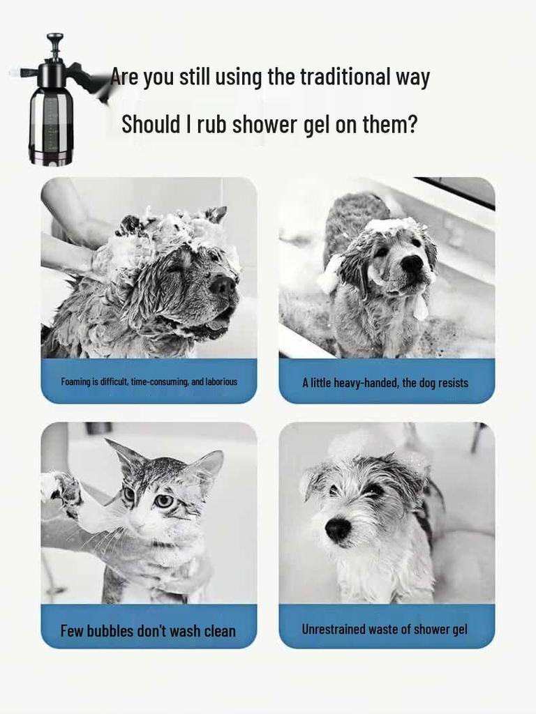 Rapid Foaming Pet Bath Spray for Dogs & Cats