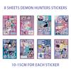 New 8Sheets K-POP Demon Hunters Sticker Film Television Peripheral Computer Decorative Stickers Waterproof Vinyl Toy Kid Gifts
