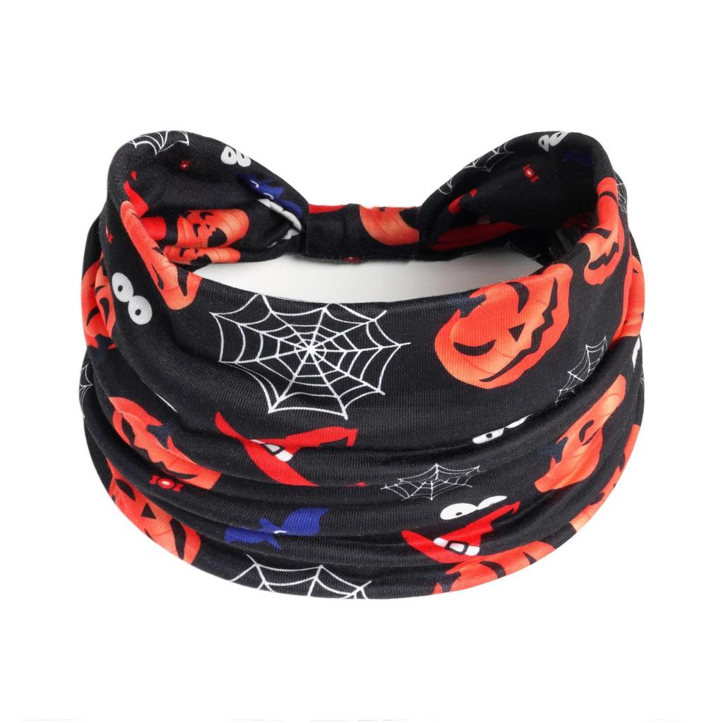 European & American Halloween/Christmas Yoga Sports Headband - Pumpkin, Skull, Ghost Design for Women