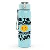 1PC Be The Sunshine Text Art 750ml Color Plastic Sports Water Bottle Leakproof Flip Straw Lid Suitable for Sports Office Home Use