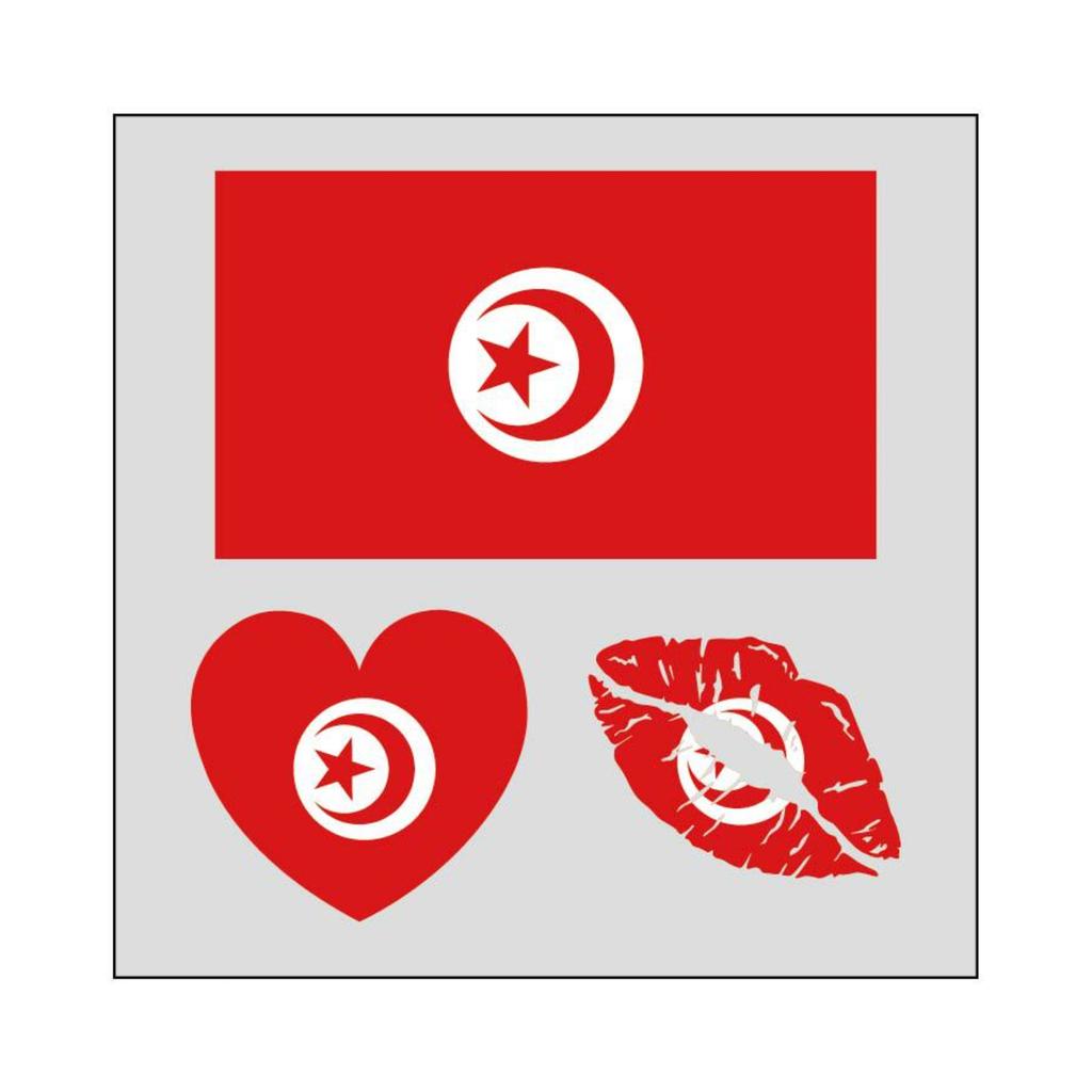 Flag Football Fan Tattoos/Face Stickers, Event Cheering Props, Suitable For Adults And Children.