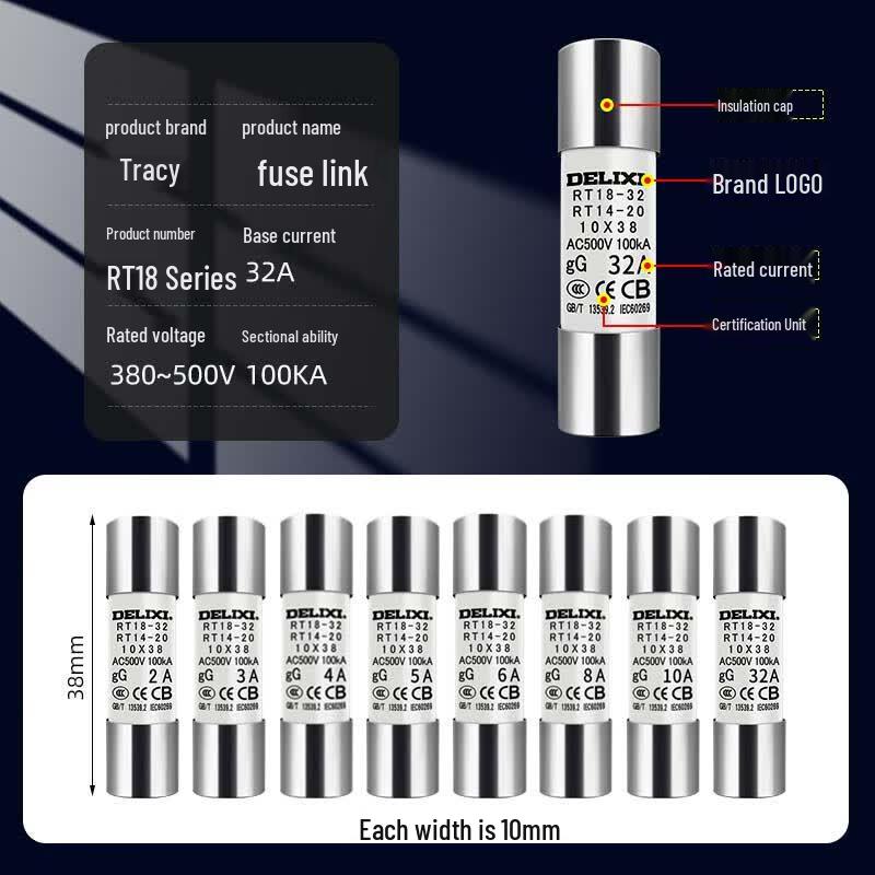 DELIXI RT18 Low-Voltage Ceramic Fuse Cartridge