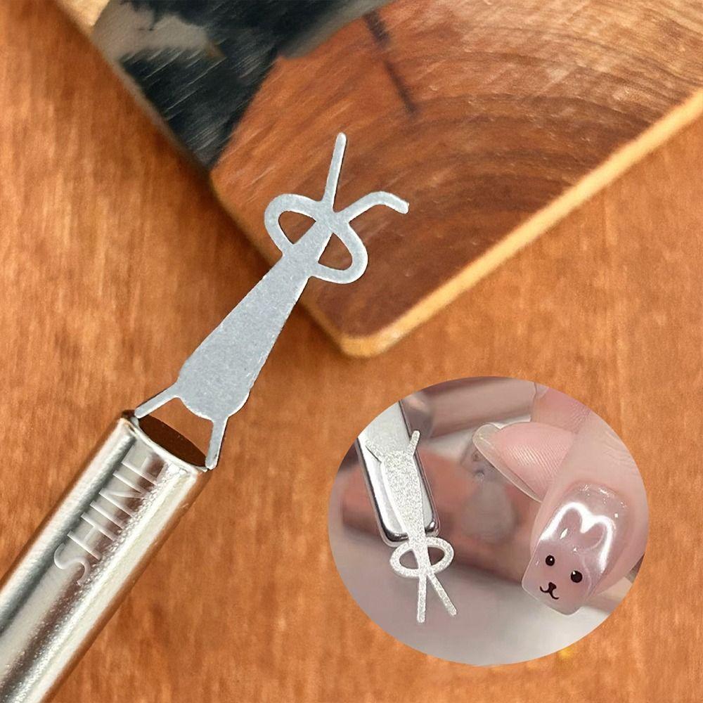 Iron Rabbit Nail Art Tool Rabbit Shaped Guide DIY Manicure Kit Cat Eye Magnet for Nails Matching Nail Magnet Line