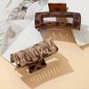 2Pcs Women Hair Accessories Hair Clips for Styling Elegant Leopard Print Hair Claw Clips Rectangular Plastic Shark Clips