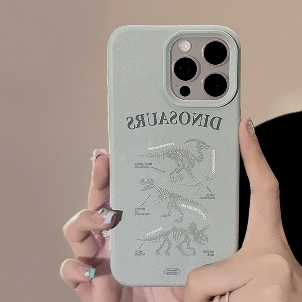 iPhone16 15 14promax Anti-Shock Case Compatible and Suitable for iPhone13 12 Personalised Retro Dinosaur Bone
