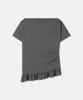 MIXXO Frilled Hem Short Sleeve T-Shirt_Miwhwg51Ms