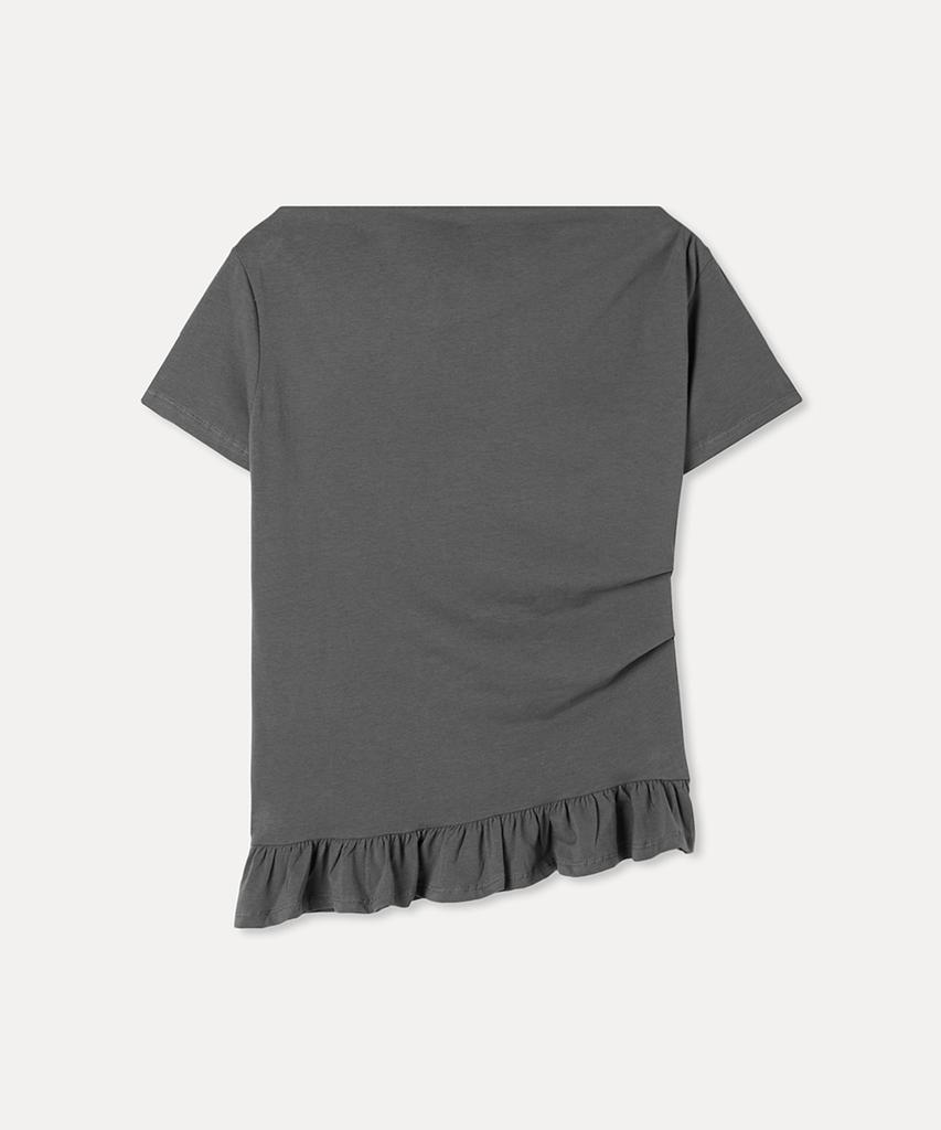 MIXXO Frilled Hem Short Sleeve T-Shirt_Miwhwg51Ms