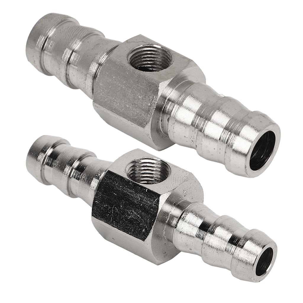 Fuel Pressure T Fitting Adapter T Fitting Adapter 304 Stainless Steel Rubber High Performance For Fuel Pressure Gauge Or Sensor Fuel System 2