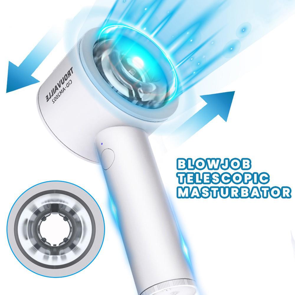Black Seed Men's Telescopic Glans Massager Hair Dryer Erotica