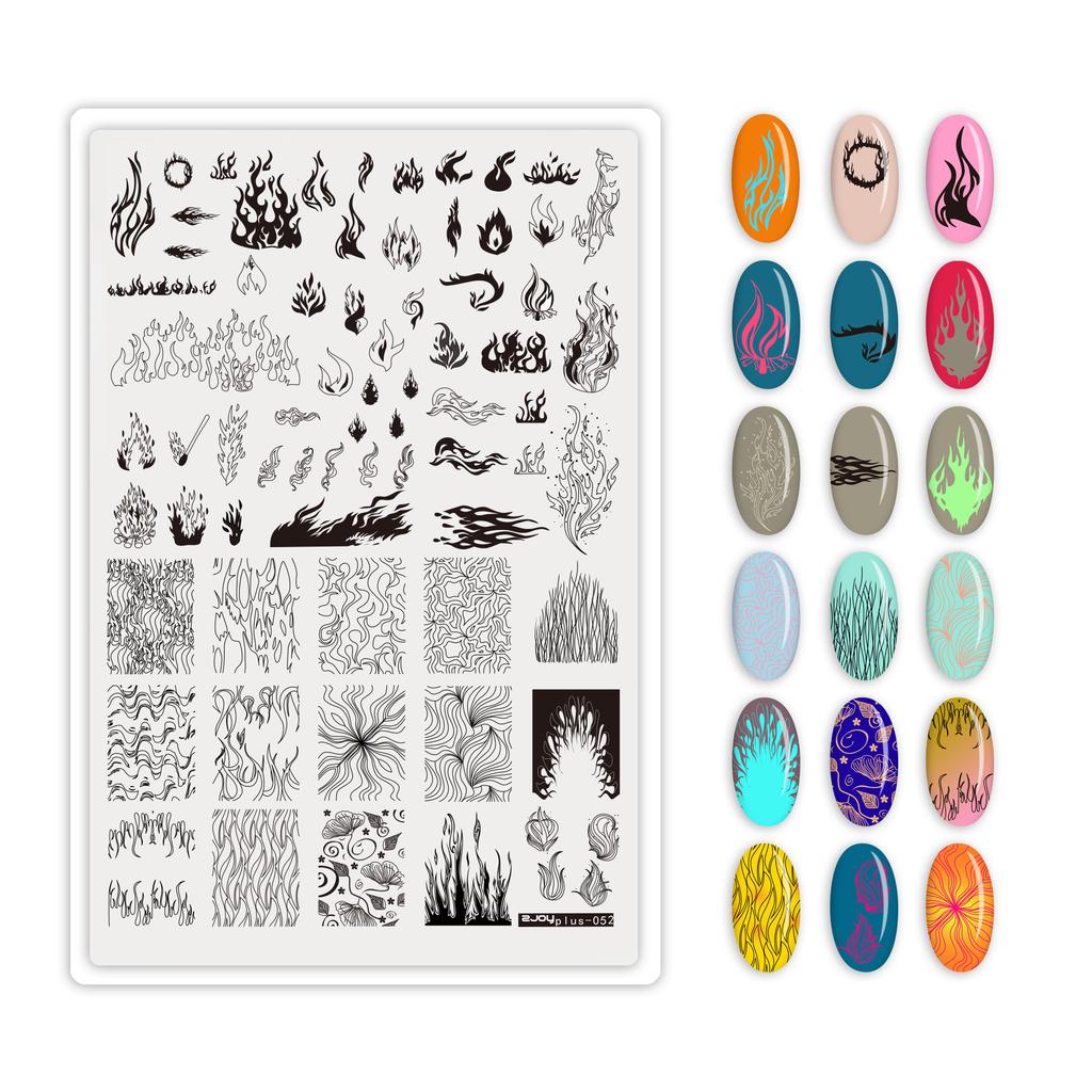 9.5X14.5cm Big Size Nail Stamping Plates Flower/Geometric Designs Nail Art Template For DIY Nail Decor 5.6cm round Stamper Plate