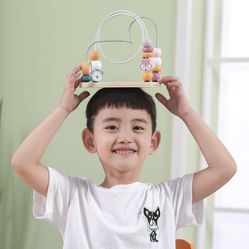 PolarB Beads Maze - A learning toy that promotes visual tracking, baby gym, and playmat. A perfect gift for newborns and babies. (TYPR44020)