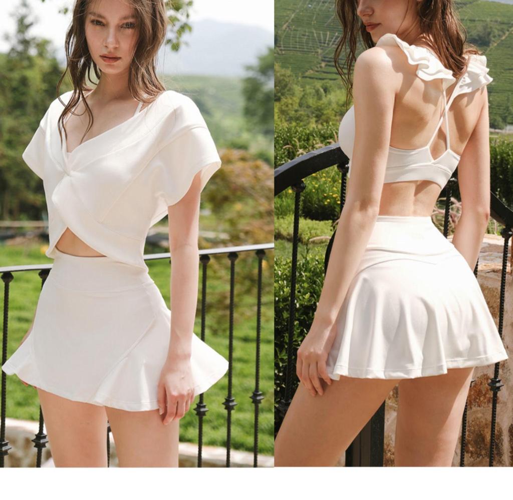 2022 Trendy Influencer Ruffle Sports Bra: Shockproof, Supportive Yoga and Fitness Top for Women