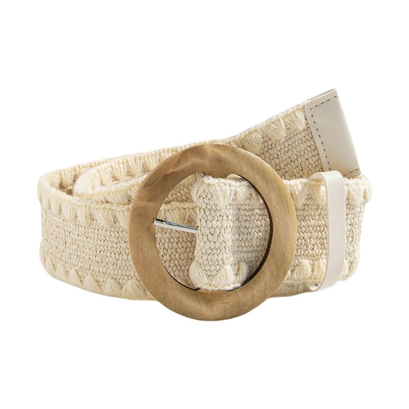 Handwoven Waistband Durability Woven Belt Soft Comfortable Belt Trendy Female Belt for Dresses and Jeans