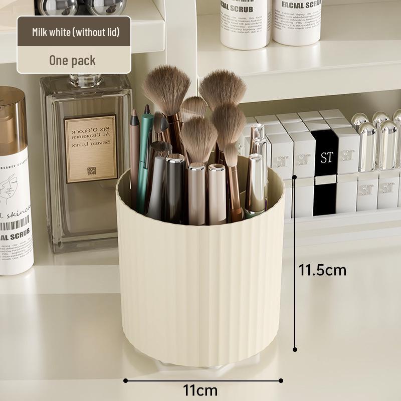 

Rotating Dustproof Makeup Brush & Cosmetic Holder for Desktop Storage No Size