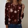 Long Sleeve Shirts For Women Cute Print Graphic Tees Blouses Casual Plus Size Basic Tops Pullover
