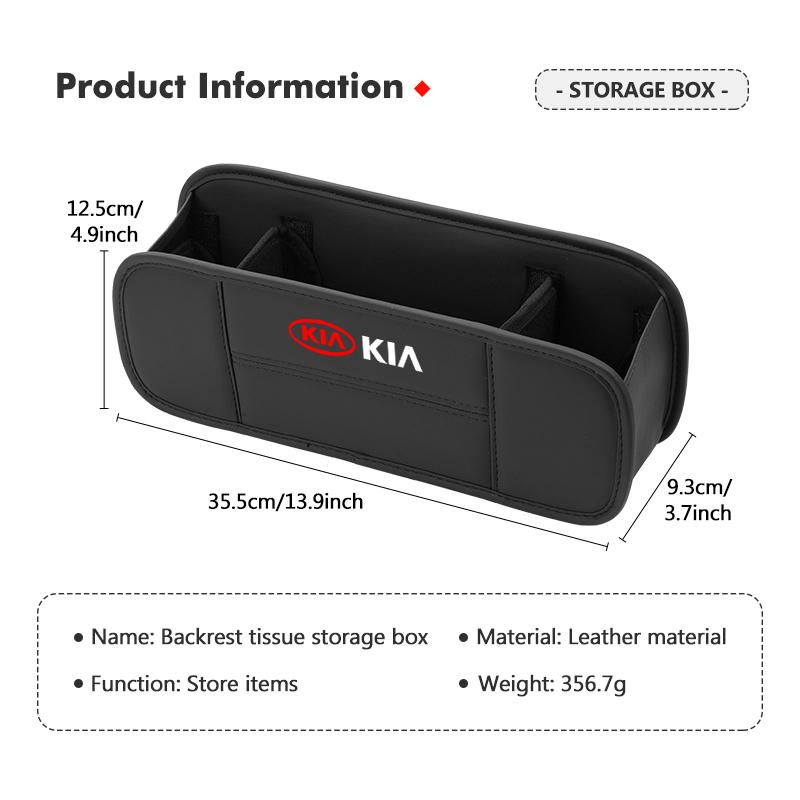 AABIU1 For KIA Car Seat Back Organizer Backseat Storage Bag Foldable Tissue Box Cerato Soul Venga Forte Spectra Sedona Niro Cadenza