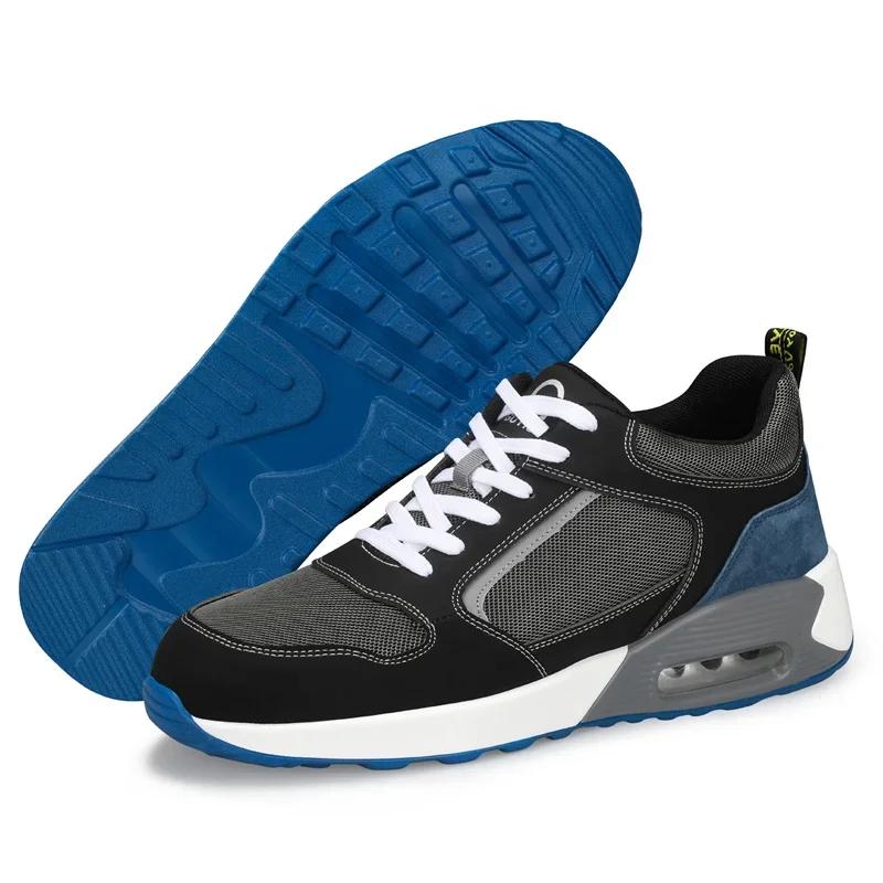 New  Staleneus Work Shoes Steel Toe Cap Patchwork Men Safety Sneakers Cozy Air Cushion Indestructible Boots Male Footwear