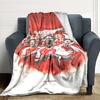 Coperte con stemma dell'Arsenal Football Club in flanella stampata, traspiranti, calde, da divano per casa, ufficio, copriletti 0708a25