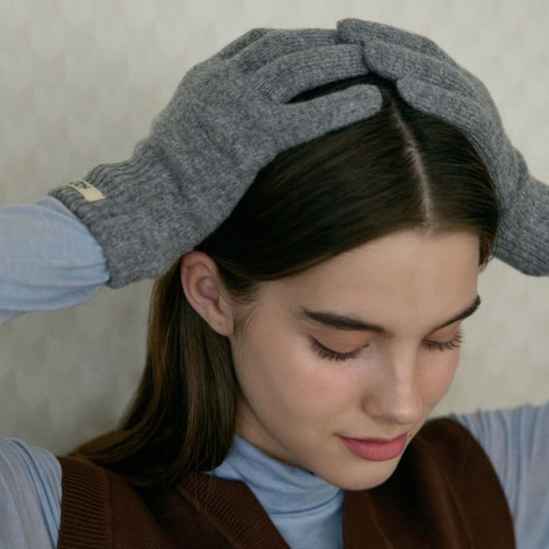 LAP Fingerhole Wool Knit Gloves AQ7AGA01