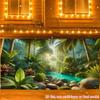 2D Plane Sunlight Passing Through the Tropical Rainforest Background Fabric Very Suitable for Party Decoration Polyester Fibe