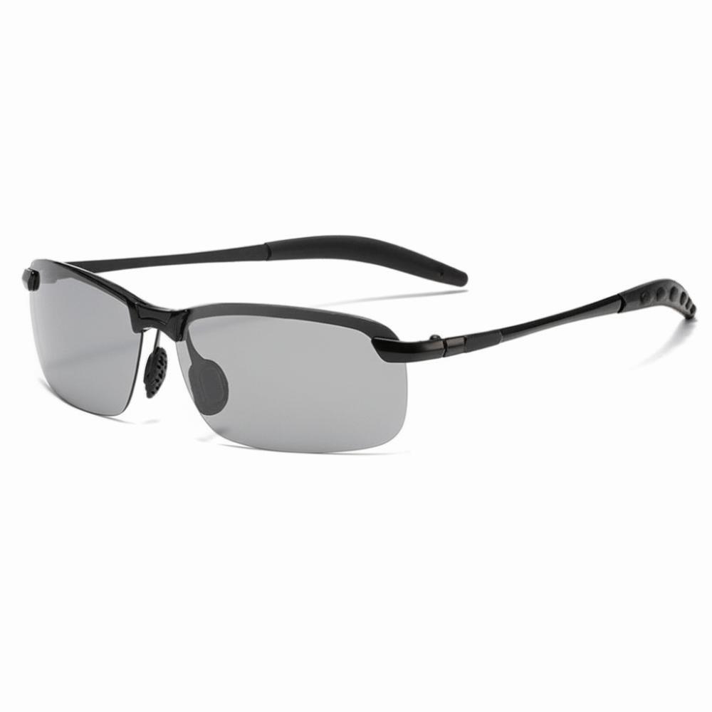 New Change Color Photochromic Sunglasses Day Night Vision Metal Frame Dimming Glasses Alloy Half Frame Eyewear Day Use
