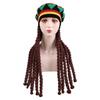 Funny Knitted Dreadlocks Wig Bob Hat for Women Men Braided Wig Hat Handcrochet Beanies Hat Pullover Hat Headwear