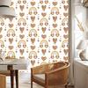 Rainbows and Butterflies Boho Orange Wallpaper for Living Room and Bedroom 50x1000