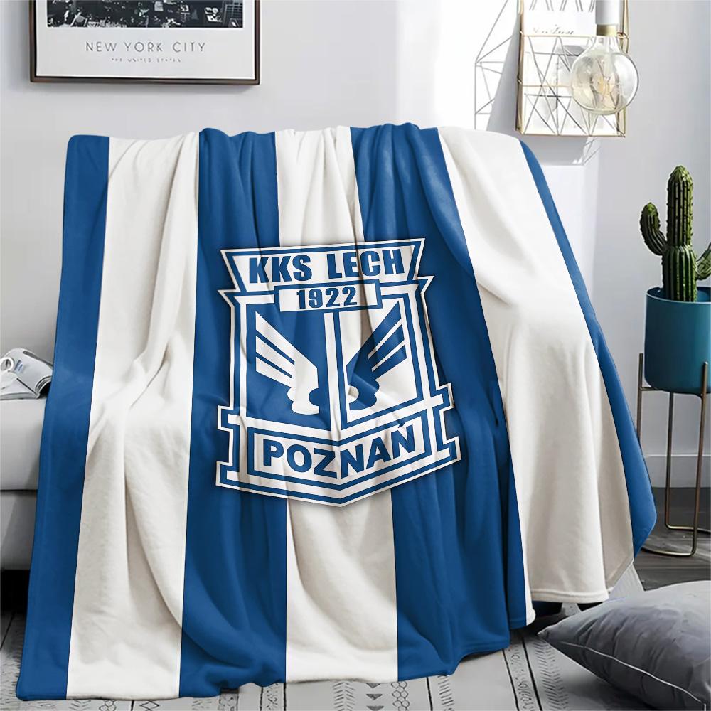 1Pc Lech Poznań Print Flannel Blanket High Quality Warm Comfortable Cover for All Seasons Perfect for Gifts Home Decor