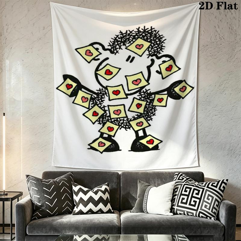 Sheepworld Wall Tapestry Aesthetic Wall Hanging Printed Fabric Blanket Decorative Tapestries for Bedroom Living Room Home Decor